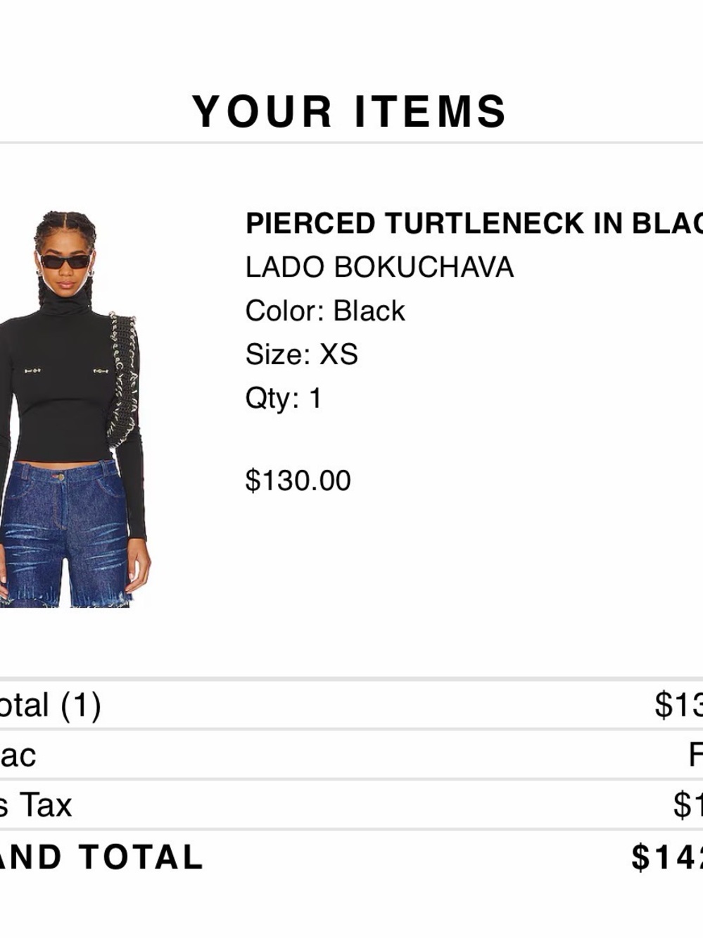 REVOLVE Black Pierced Turtleneck Long Sleeve Top